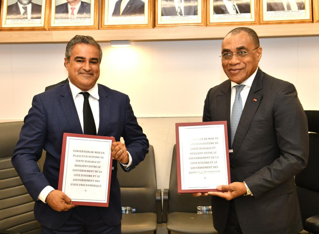 Financement du système de santé ivoirien : La Côte d’Ivoire et les Etats-Unis signent un accord de plus de 15 millions de dollars américain