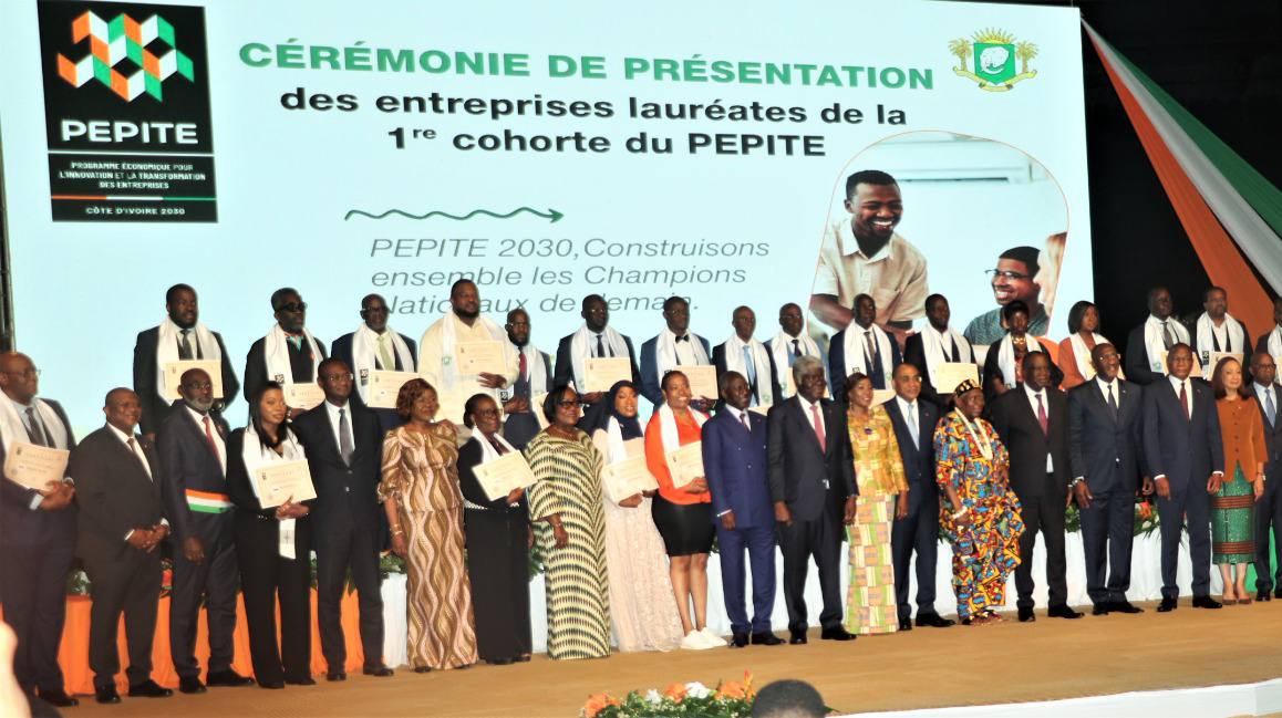 Présentation des 27 entreprises lauréates du programme PEPITE-CI 2030 : Le ministre Adama Coulibaly encourage les récipiendaires à une participation déterminante à la création de richesses et d’emplois