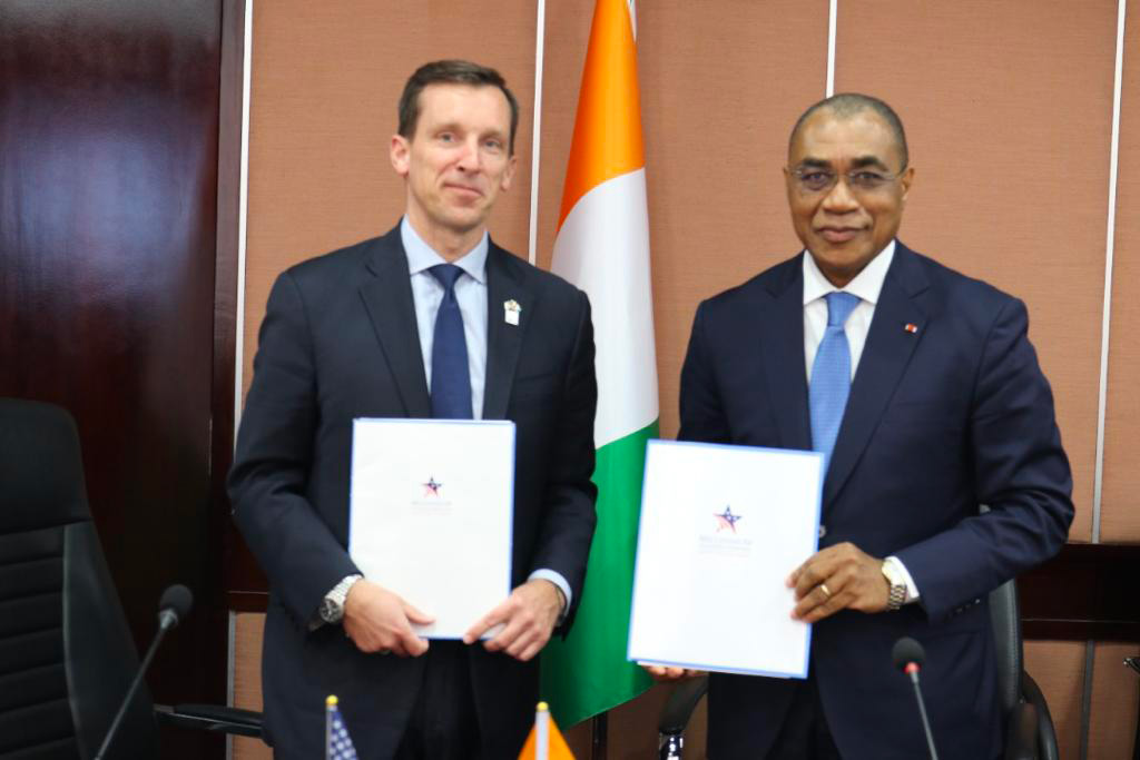 Financement de la phase préparatoire du Programme Compact régional (énergie) : La Côte d’Ivoire et le MCC signent une convention